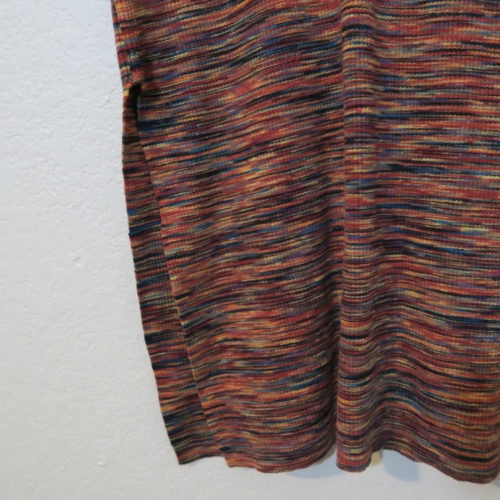 Anthropologie Dress Sleeveless Ribbed Knit Bodycon Multi Color Casual Size S‎